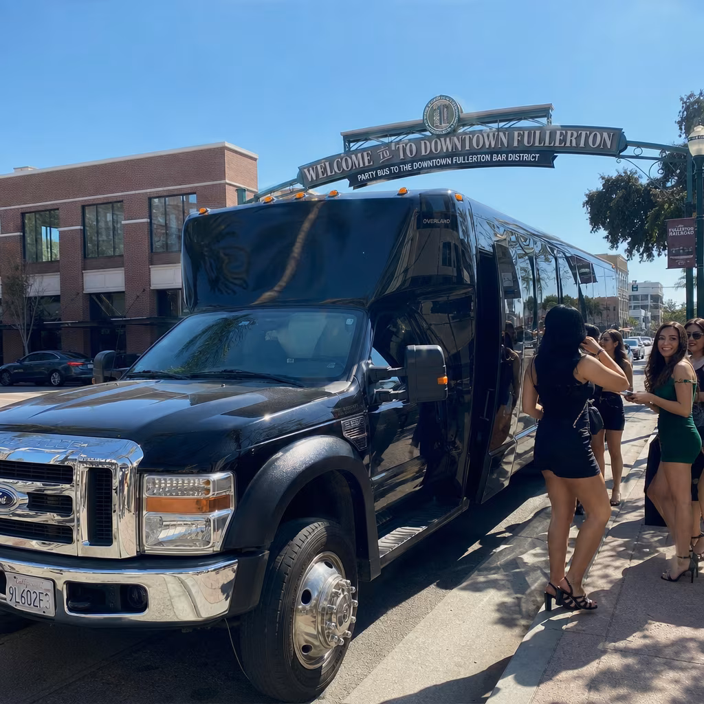 Rent a Bus to Downtown Fullerton Bar District