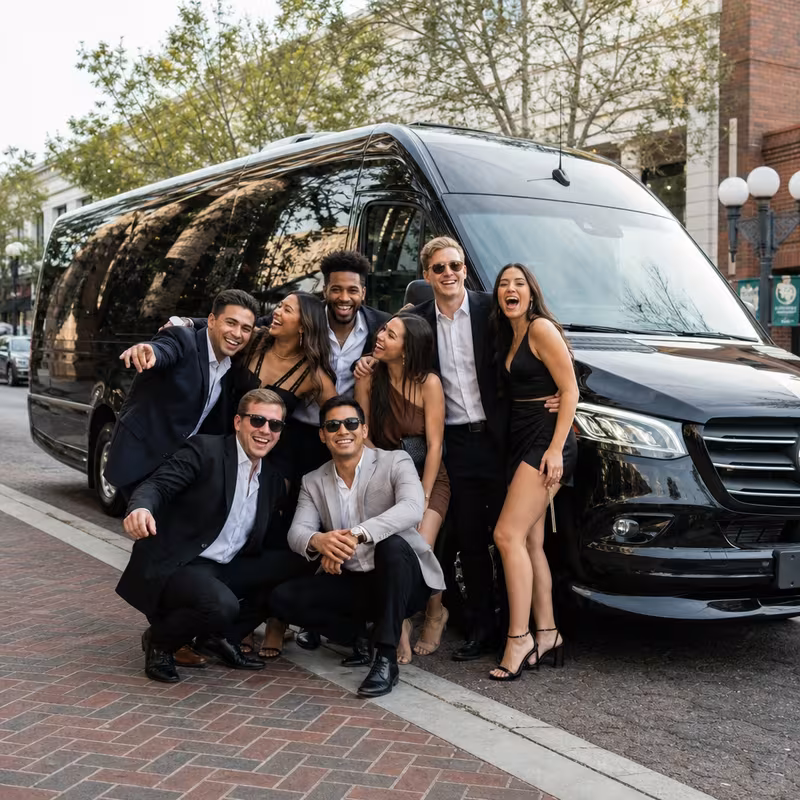Fullerton Bachelor & Bachelorette Transportation fleet vehicle