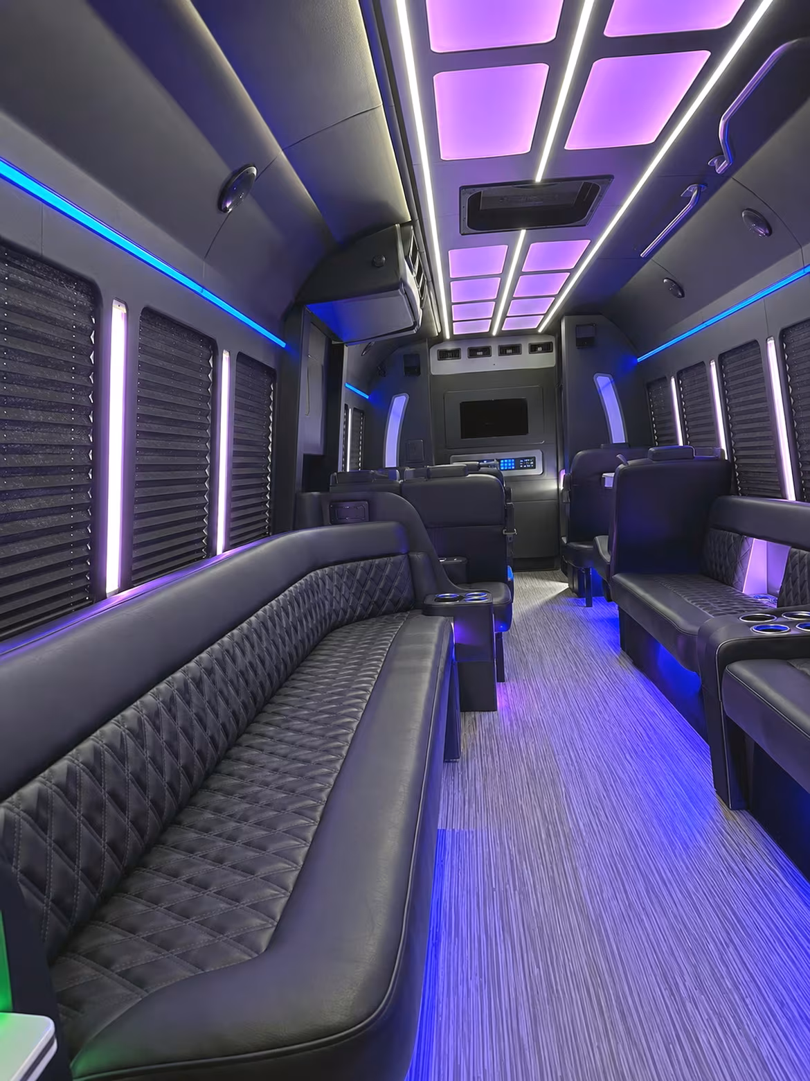 Fullerton Bachelor & Bachelorette Transportation party bus interior
