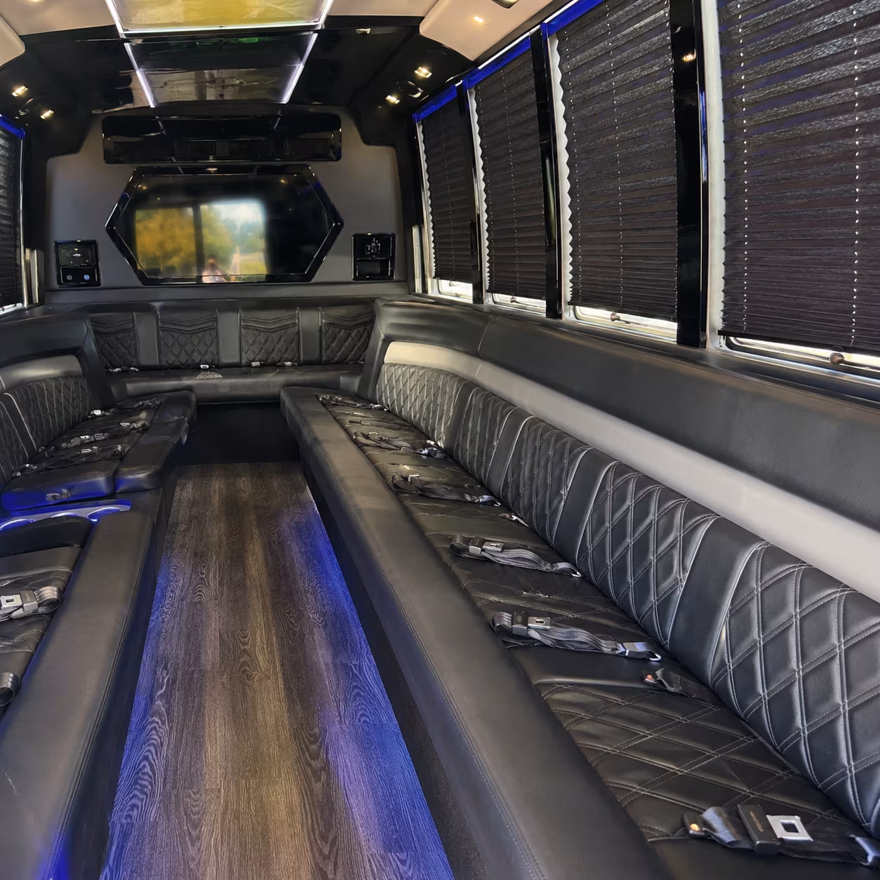 Fullerton Birthday, Sweet 16, & Quinceañera Transportation party bus exterior