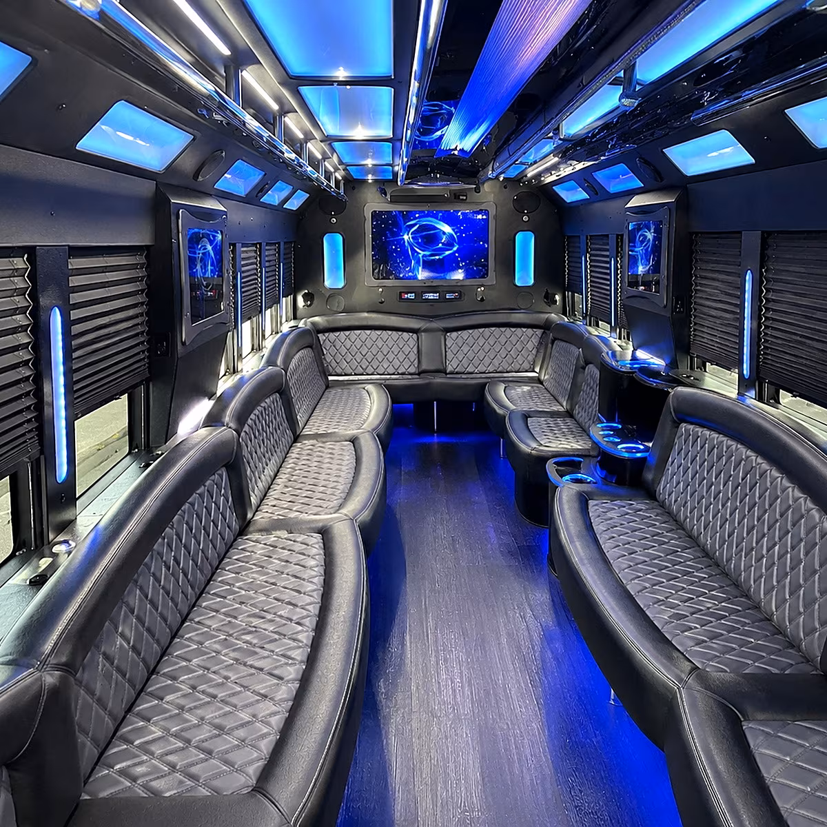 Fullerton Concert & Music Festival Transportation party bus interior