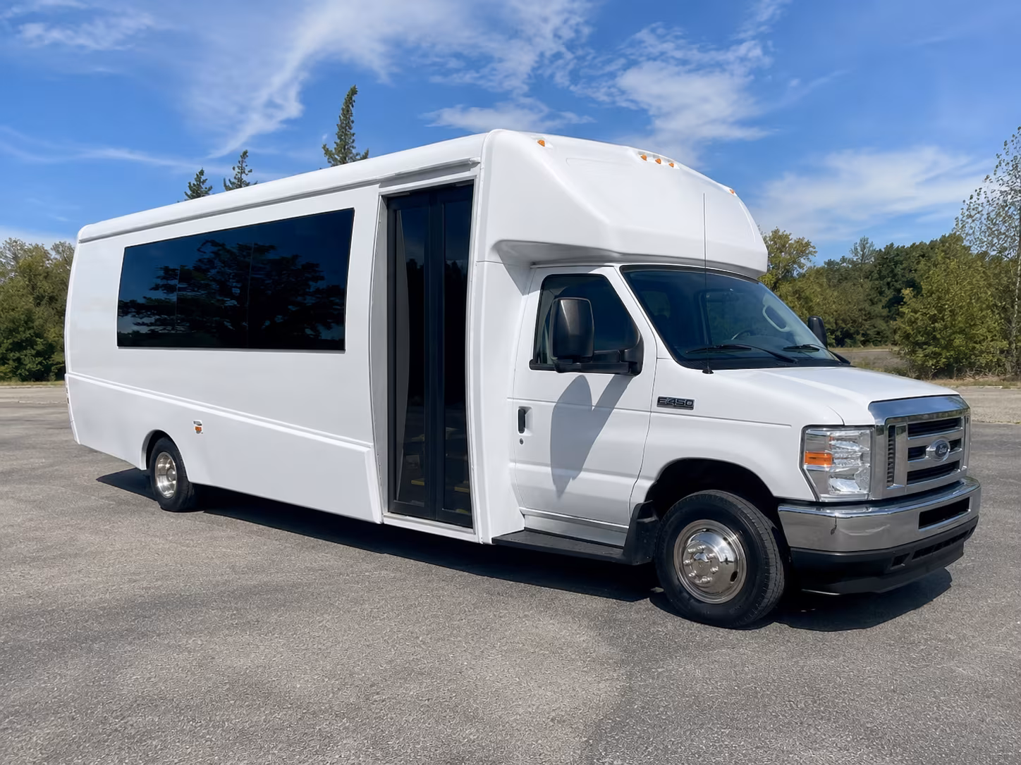 Fullerton Private Event Transportation party bus exterior