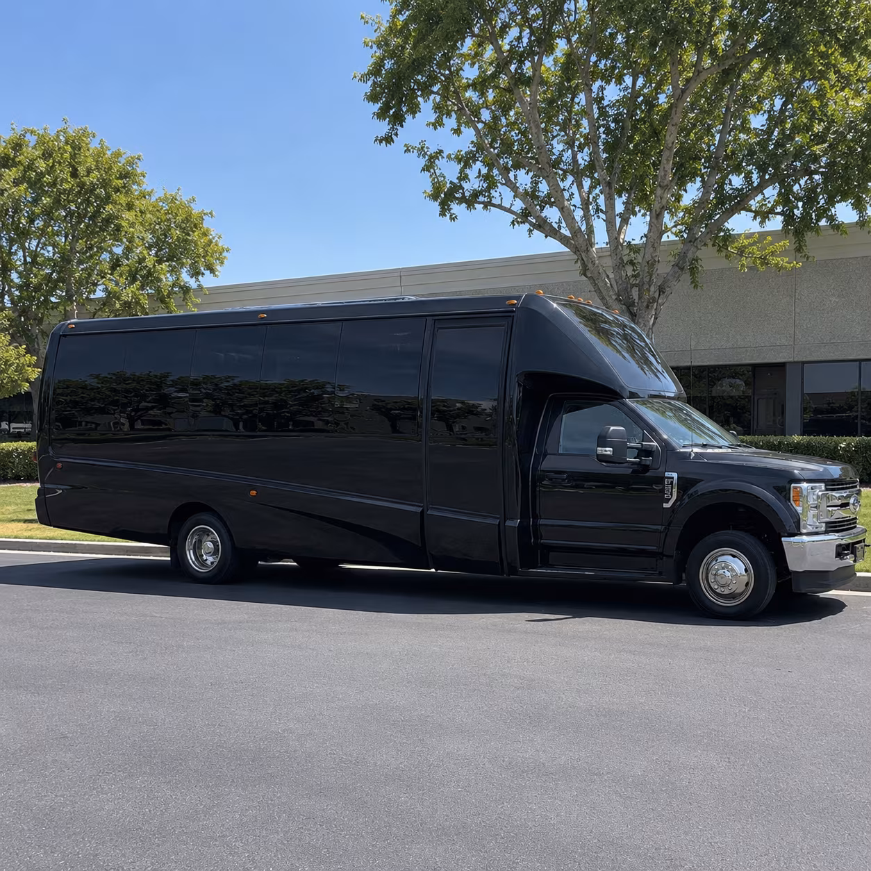 Fullerton Private Event Transportation party bus exterior