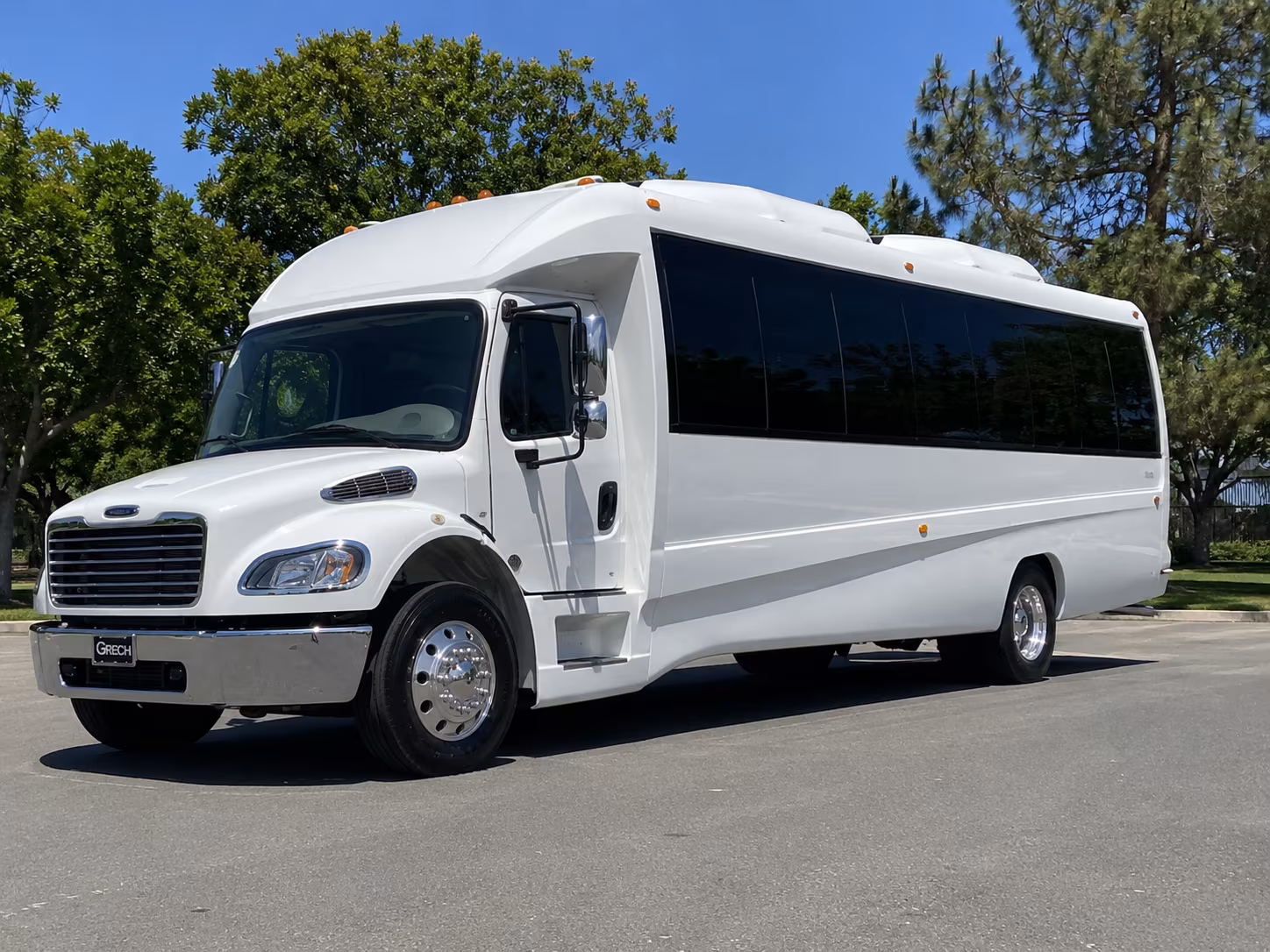 Fullerton Private Event Transportation party bus exterior