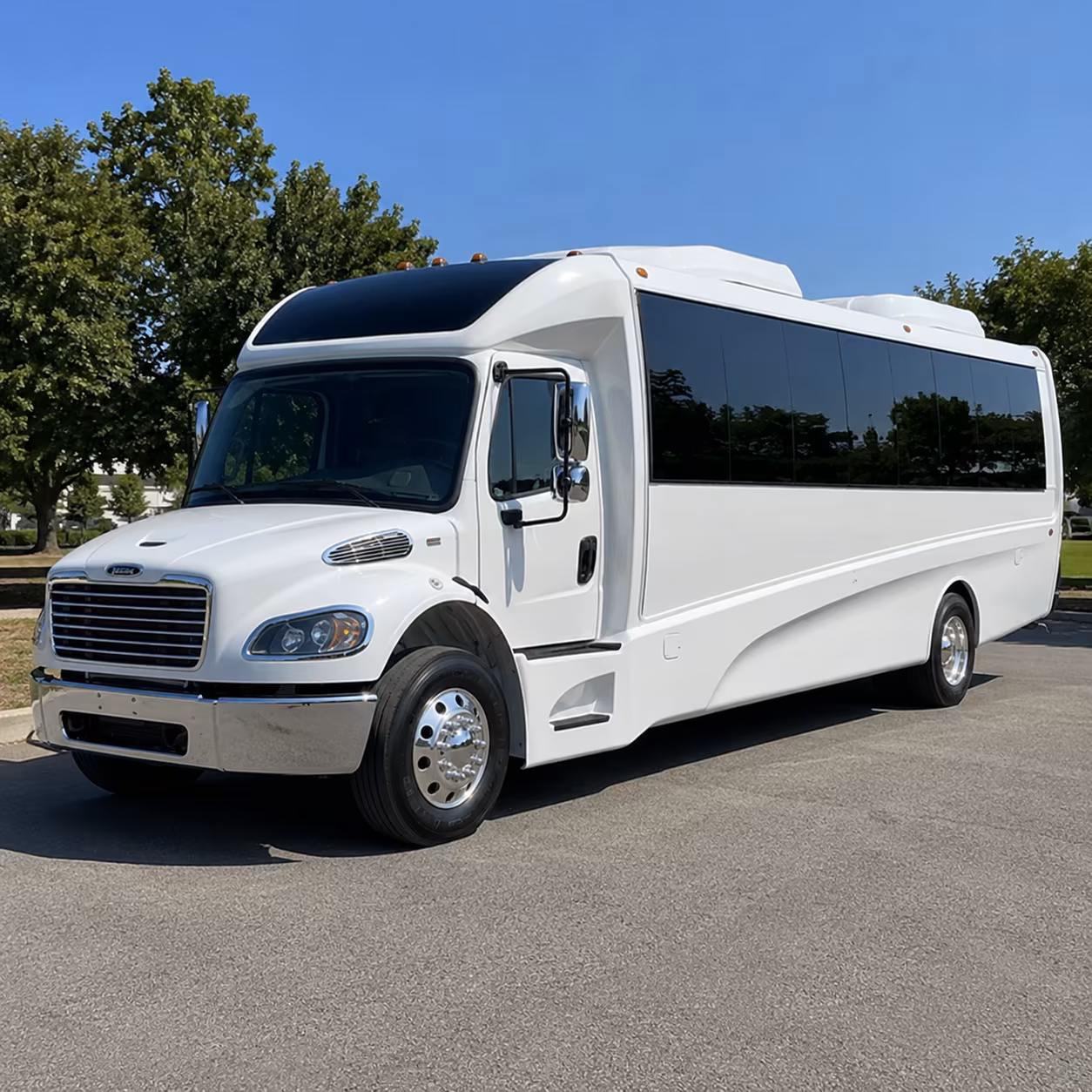 Fullerton School Event Transportation party bus exterior