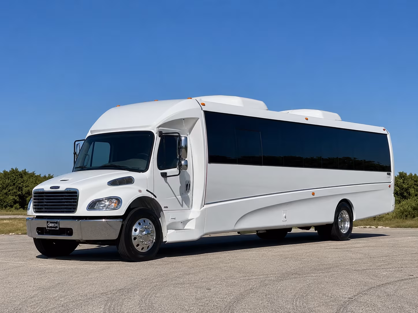 Fullerton Sporting Event Transportation party bus exterior