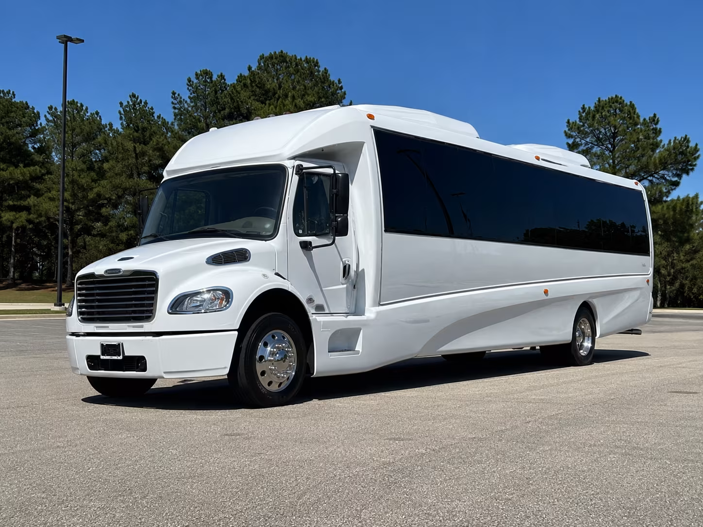 Fullerton Sporting Event Transportation party bus exterior