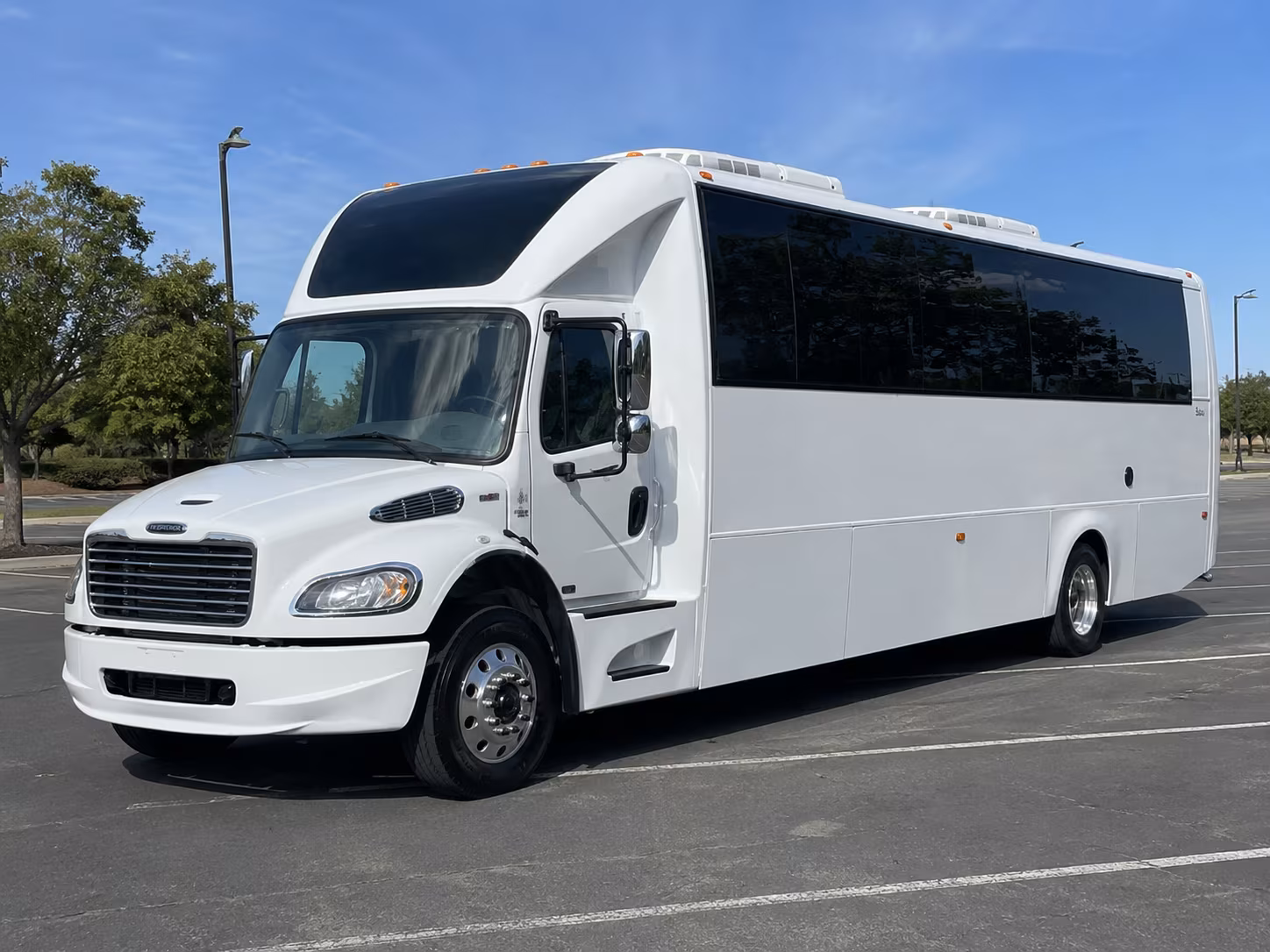 Fullerton Sporting Event Transportation party bus interior