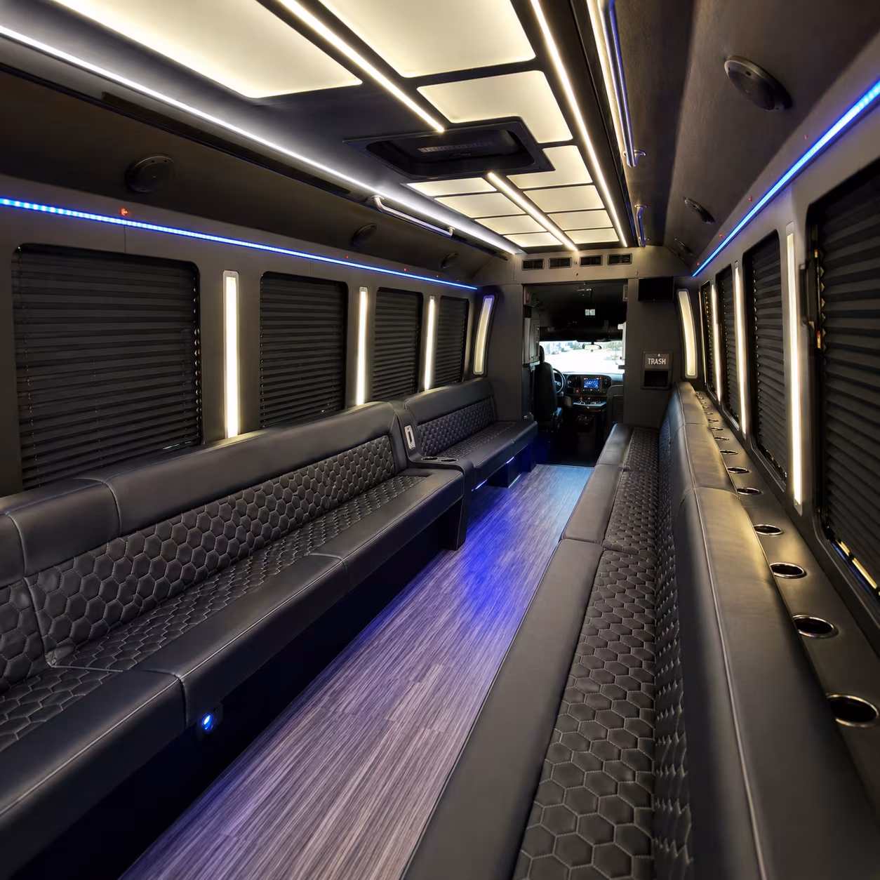 Fullerton Sporting Event Transportation party bus exterior