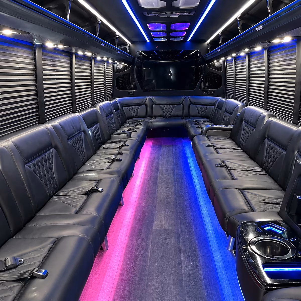 Fullerton Winery Tour & Pub Crawl Transportation party bus interior