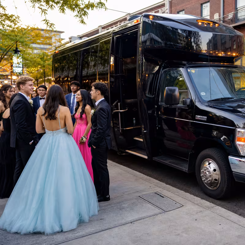 Passengers loading luggage while boarding an Fullerton group shuttle