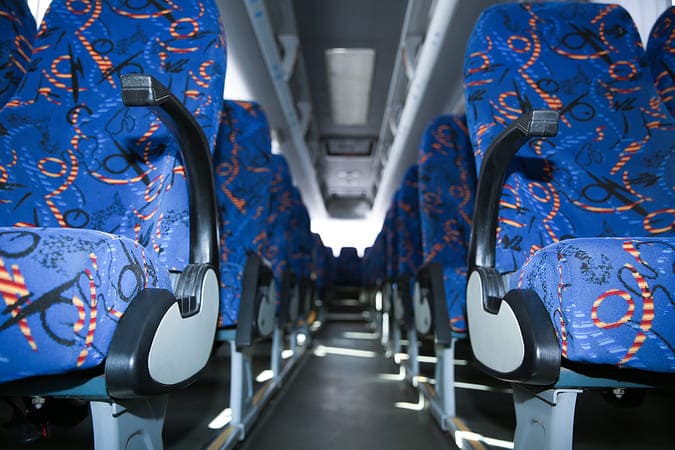 Long Beach 47-56 Passenger Charter Buses Interior