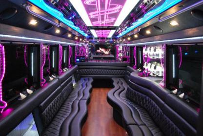 Long Beach 50 Passenger Party Bus Interior